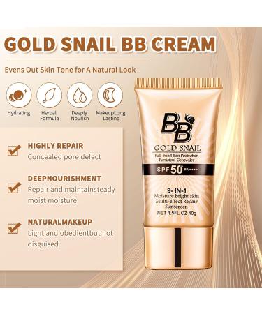 BB Cream Foundation BB Cream Tinted Moisturiser Balm BB Cream Natural Spf50+ Cover Blemishes BB Cream Light for All Skin Types (Natural Color) - Buy Online on GoSupps.com
