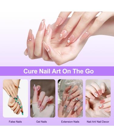 Asimebesty Mini UV Nail Lamp 3W with 2 Timers - Portable Handheld UV Nail Lamp for Gel Nails - LED Screen - Home DIY Nail Art Tool - Buy Online on GoSupps.com