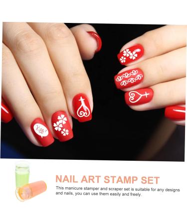 Ipetboom 2sets Nail Stamp Set Nail Diy Accessory Clear Stamping Jelly Beauty Tools Nail Art Printing Accessory Nail Tools Nail Kits Nail Stamper Scrapping Board Nail Set Silica Gel Manicure 3x3cm As Shown 1 - Buy Online on GoSupps.com