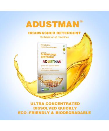 ECO Friendly Dishwasher Detergent Sheets - Natural Biodegradable Easy Use 60 Count | Perfect Gift for Moms - Buy Online on GoSupps.com