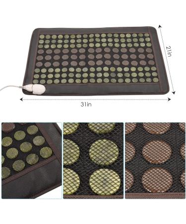 TOPQSC Far Infrared Heating Pad with Jade & Tourmaline Stones - Fast Pain Relief + Temperature Control - 21x31 Portable Size - Buy Online on GoSupps.com