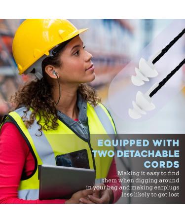 Buy Earplugs for Sleeping - 2 Pairs SNR 32dB Noise Reduction Reusable Soft Silicone Ideal for Sleeping Snoring Traveling & Studying - Buy Online on GoSupps.com