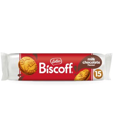 Lotus Biscoff Filled Cream Chocolate Flavor | No Artificial Colors or Flavors | 15 Biscuits per Pack | 150 g