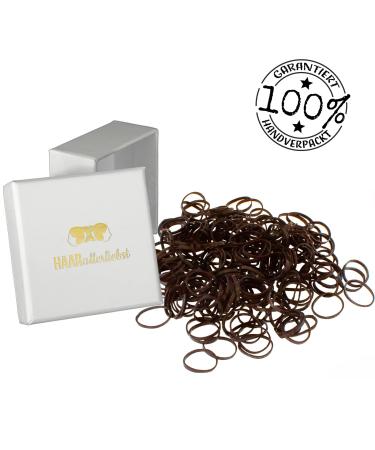 Buy Hair-Minded Mini Hair Ties - 250 Rubber Bands | Brown | 1cm | Storage Box Included | Perfect for International Shipping - Buy Online on GoSupps.com