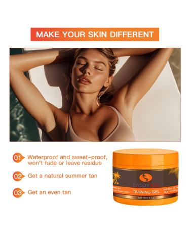 Luxury Intensive Tanning Gel - Natural Brown Tanning Accelerator for Outdoor Sun & Sunbeds | 150ml - Buy Online on GoSupps.com