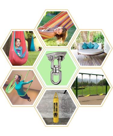 WAREMAID Heavy Duty 360 Swivel Swing Hanger - Stainless Steel - 1000 lb Capacity - Ceiling or Porch Swing Mount Kit - 1 Pack - Buy Online on GoSupps.com