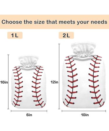 Naanle Softball Baseball Hot Water Bottle - 1L Transparent Heat Bottle for Pain Relief & Warmth | Ideal for Bed & Foot Therapy - Buy Online on GoSupps.com