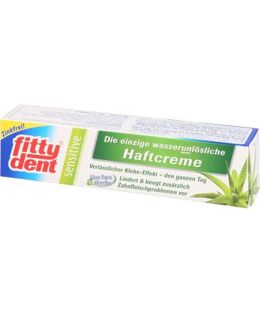 Fittydent Sens Aloe Vera Adhesive 40g - Strong Long-lasting Hold for Dentures | International Shipping Available - Buy Online on GoSupps.com