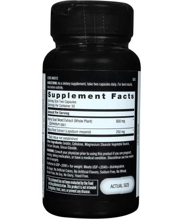 GNC Horny Goat Weed 60 Capsules - Natural Libido Support - Buy Online on GoSupps.com