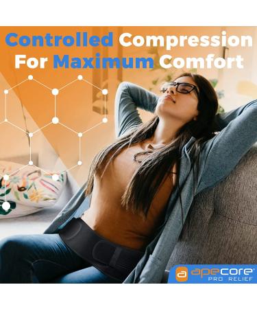 Sacroiliac Belt for Men and Women - Sciatica & Lower Back Pain Relief - Lumbar & Hip Support Brace - Trochanter Belt with Extra Compression - Black Regular Size - Buy Online on GoSupps.com