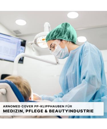 Buy Arnomed Disposable Hair Nets - 100 Pack Green Surgical Caps for Kitchen & Dental Hygiene | Unisex Hair Covers 52cm - Buy Online on GoSupps.com
