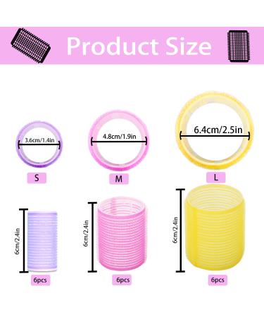18 Pcs Hair Rollers Set for Long & Medium Hair | Salon-Quality Hair Curlers in 3 Sizes | DIY Blue Hair Rollers for Stylish Hair Dressing - Buy Online on GoSupps.com