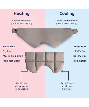 Luna Weighted Eye Mask | Cooling & Heated | Lightweight & Comfortable Sleep Mask | Adjustable Strap | Travel Essentials | Grey - Buy Online on GoSupps.com