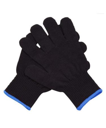Courti 2PCs Heat -resistant gloves protective gloves heating gloves heat -resistant gloves for curling rod curling iron and curlers (blue pink random color)