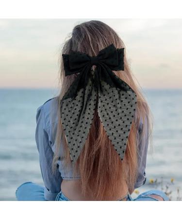 Shakven Ribbon Bows For Hair Hair Bow Barrettes - Fashionable Hair Barrettes For Traveling Pool Dating Wedding Business Trip Black - Buy Online on GoSupps.com