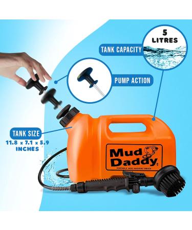 Mud Daddy Starter Bundle 5L Orange Portable Pet Washing Device with 500ml Prewash Spray - Ideal for Dogs, Horses, and Small Animals - Buy Online on GoSupps.com