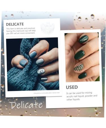 Beaupretty Dazzle Nail Polish Nail Art Liquid Cup Acrylic Liquid Bowl Nail Liquid Container jewelry holder clear dappen dishes cup clear tumbler Nail Salon Supply pedicure jewelry medium Assorted Color - Buy Online on GoSupps.com