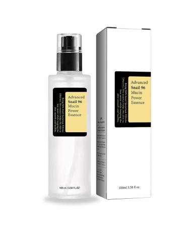 Advanced Snail Mucin Serum 96% Power Repairing Essence with Snail Secretion Filtrate for Revitalizing Dull Damaged Skin and Correcting Skin Discoloration (100ml/3.38 fl.oz)