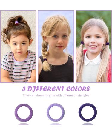 Cooetr 100 Pieces Baby Hair Elastics Elastics for Children Multicoloured Girls Hair Elastics Small and Soft Hair Girls Ponytails for Girls (Purple) - Buy Online on GoSupps.com