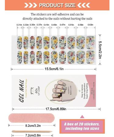 Kalolary 20PCS Gel Nail Polish Strips with File and Stick - Self-Adhesive Wraps for Cured Gel Nails (UV/LED Lamp Required) - Buy Online on GoSupps.com