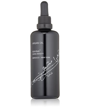 Kahina Argan Oil 3.3 fl oz - Moisturizes Improves Elasticity & Calms Skin - Rich in Vitamin E Pure Argan Oil Fatty Acids & Antioxidants - Light Non-Greasy Argan Oil for Face Absorbs Easily 3.4 Fl Oz (Pack of 1)