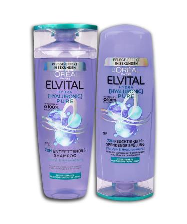 L'OR AL Elvital Hydra Hyaluronic Pure Hair Care Kit 300ml + Conditioner 250ml