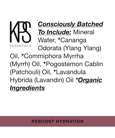 KPS Essentials Reboost Hydration Mist - Refreshing Makeup Setter & Skin Reviver with Ylang Ylang Myrrh Patchouli | 2 oz - Buy Online on GoSupps.com