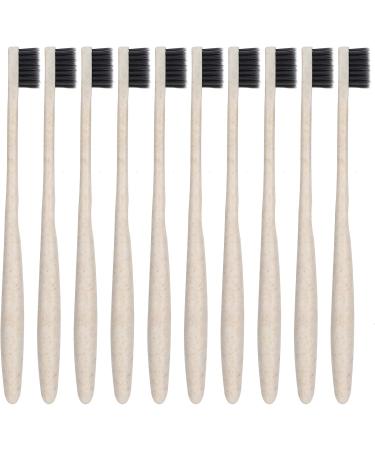 Travel Toothbrush Set - 50 Disposable Wheat Straw Toothbrushes with Portable Tube | Eco-Friendly Oral Care Essentials - Buy Online on GoSupps.com