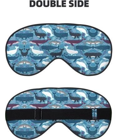 Whale Pattern Unisex Sleep Eye Mask | Soft Comfort Eye Shade for Travel Yoga & Shift Work - Buy Online on GoSupps.com