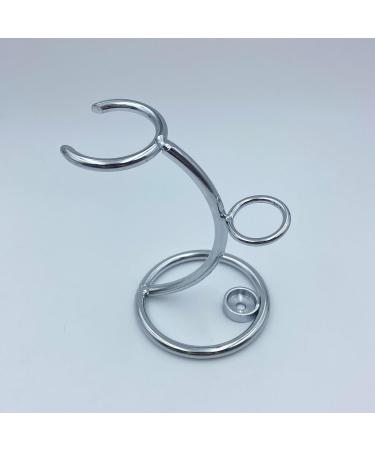 WTPIN Stainless Steel Razor Brush Stand Holder - Silver Shaving Stand for Men | Portable & Durable Shaving Brushlands - Buy Online on GoSupps.com