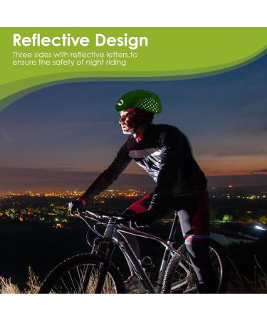 Universal Bicycle Helmet Rain Cover - Waterproof & Reflective Bike Hood | Elastic Protection for All Helmets (Green) - Buy Online on GoSupps.com