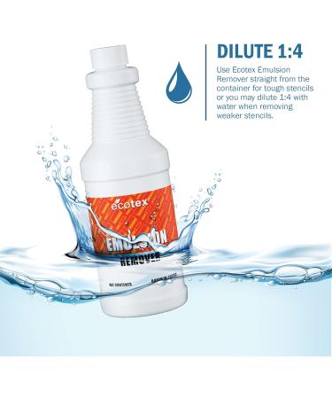 Ecotex Screen Printing Emulsion Remover (Pint - 16oz.) - Photo Emulsion Cleaner on Screen Printing Screens - Silk Screen Photopolymer Emulsion Stencil Remover - Easy to Use Screen Printing Supplies 16 Fl Oz (Pack of 1) - Buy Online on GoSupps.com