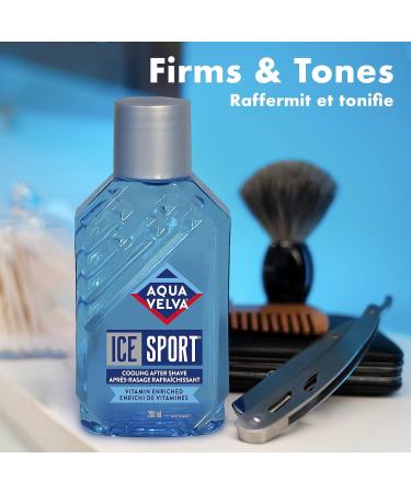 Aqua Velva Cooling Mens After Shave Ice Sport Vitamin E and Pro Vitamin B5 Soothes Cools and Refreshes Skin 200 mL - Buy Online on GoSupps.com