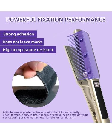 Flat Iron Comb Attachment Clip On - Portable Hair Straightener Brush & Professional Styling Tool (Purple) | Shop Internationally - Buy Online on GoSupps.com