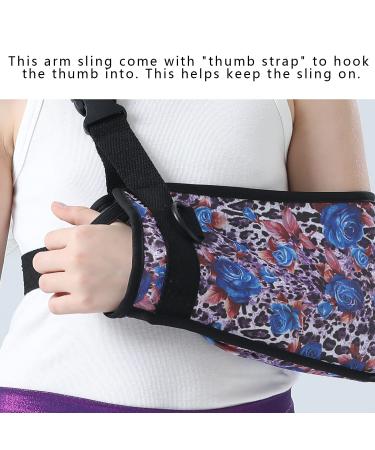 Breathable Kids Arm Sling for Elbow Injury - Adjustable Waist Belt Pediatric Support for Broken Arm & Rotator Cuff - Rose - Child Size - Buy Online on GoSupps.com