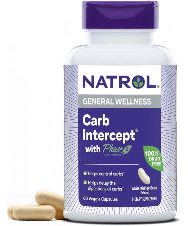 Natrol Carb Intercept with Phase 2 Starch Neutralizer 60 Veggie Caps