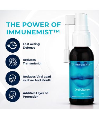 ImmuneMist Oral Cleanse - Iodine Throat Spray for Cold & Flu Relief - Oral Sore Throat Spray for Cough, Cleansing Against Bacteria, Germs, Viruses - Immune Support up to 250 Doses - Made in The USA - Buy Online on GoSupps.com