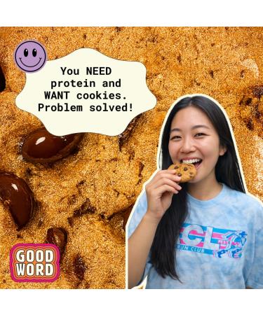 Chocolate Chip Protein Cookie Soft & Chewy High Protein Snack Gluten-Free Grain-Free Dairy-Free No Seed Oils No Refined Sugars Made with Almond Butter & Collagen 12-Pack - Buy Online on GoSupps.com