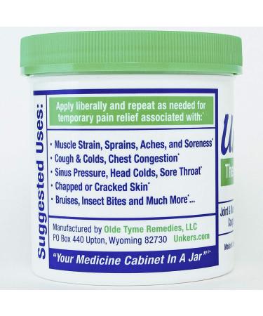 Unkers Therapeutic Rub 13.5oz - Joint Pain & Muscle Soreness Relief Cream - Buy Online on GoSupps.com