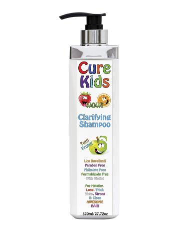 Cure Kids Wow! Tutti Fruity Clarifying Shampoo Deep Cleaner, Swimmers Safe for all little ones children child baby babies hair (27 fl oz)