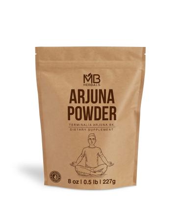 MB Herbals Arjuna Powder 8 oz / 27 Gram | Wildcrafted Terminalia arjuna Bark Powder