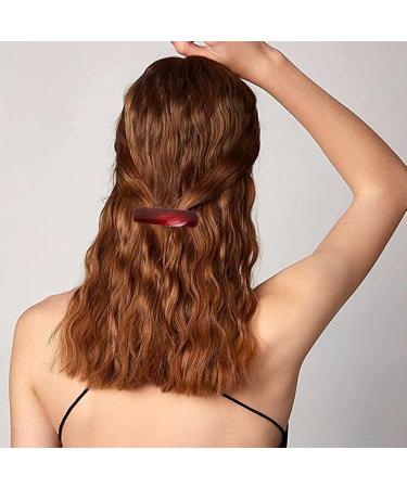 3-Pack Automatic French Hair Clips for Women - Big Retro Hair Clips for Thin & Thick Hair in Red Black Gold - Buy Online on GoSupps.com