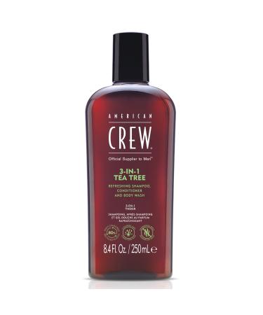 Haircare by American Crew Tea Tree 3 in 1 - Shampoo Conditioner and Body Wash 250ml