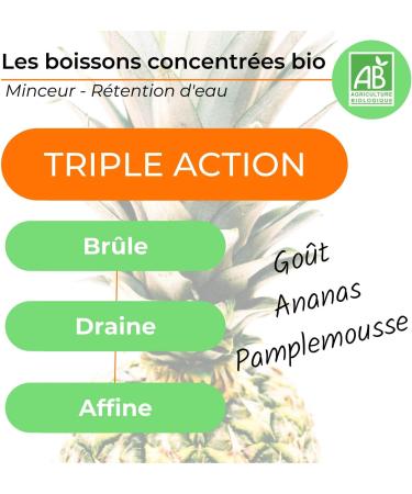 NUTRIG E - Slimming Water Retention - Organic Concentrated Drink - Triple Action - Burns Drains & Refines - 9 Organic Plants & 6 Organic Fruits - 2 x 10ml /Day - 300 ml - 15 Day Program - Made in France - Buy Online on GoSupps.com