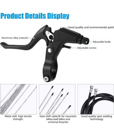 Riakrum 6-Piece Road Bike Brake Calipers Set with Aluminum Levers and Cables - Buy Online on GoSupps.com