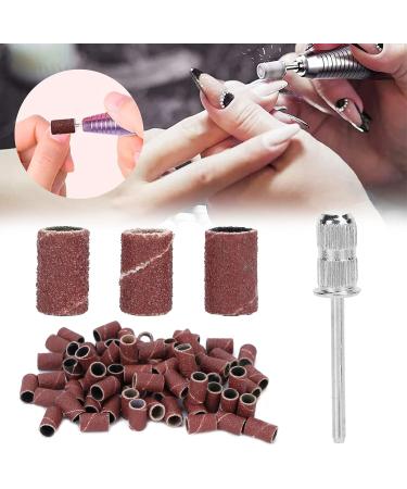 75 Sanding Bands Nail Drill Bits Nail Art Sanding Caps 80 120 180 Grit Brown for Nails and Cuticles Easy to Use Suitable for Nail Care - Buy Online on GoSupps.com