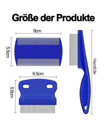 3-Piece Cat & Dog Flea Comb Set - Stainless Steel Pet Care Combs for Flea & Lice Removal | Effective Tear Stain Remover - Buy Online on GoSupps.com