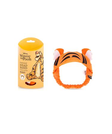 MAD Beauty Disney Make-Up Headband  Elasticated  Keeps Hair Neatly Tucked Away Out of Face  Comfortable  Soft  Use While Doing Make-Up  Applying Creams  or Face Masks (Tigger)