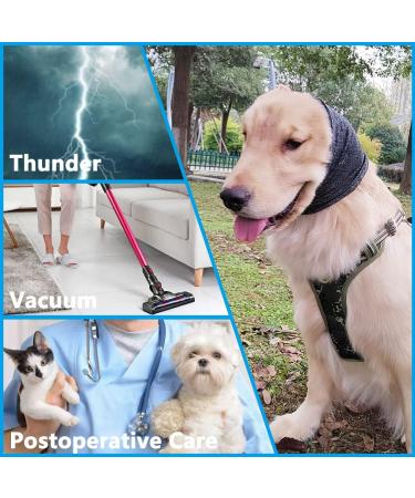 Pattepoint Dog Earmuffs & Hooded Sweaters | Noise Protection & Comfort for Dogs & Cats | Anxiety Snood - Gray L - Buy Online on GoSupps.com