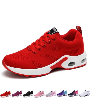 Orthowalk for Pain-Free Feet Orthopedic Shoes Lightweight Sports Shoes Women (37 Red) 37 EU Red
